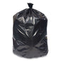Reprocessed Resin Can Liners, 33 Gal, 1.5 Mil, 33" X 39", Black, 25 Bags/roll, 4 Rolls/carton