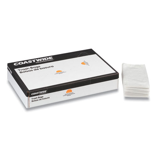 Linear Low-density Can Liners, 4 Gal, 0.35 Mil, 17" X 17", Clear, 1000/carton