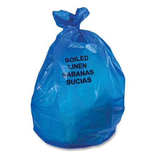 Biohazard Can Liners, 30 Gal, 1.3 Mil, 30" X 43", Blue, 200/carton
