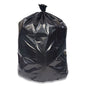 Reprocessed Resin Can Liners, 56 Gal, 1.5 Mil, 43" X 46", Black, 25 Bags/roll, 4 Rolls/carton
