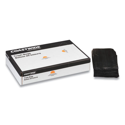 Reprocessed Resin Can Liners, 45 Gal, 1.3 Mil, 40" X 46", Black, 100/carton