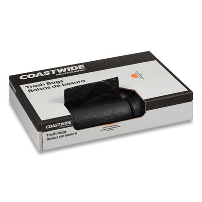 Accufit Linear Low-density Can Liners, 23 Gal, 0.9 Mil, 28" X 45", Black, 25 Bags/roll, 8 Rolls/carton