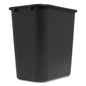 Open Top Indoor Trash Can, 3.5 Gal, Plastic, Black