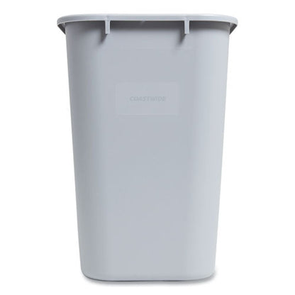 Open Top Indoor Trash Can , 7 Gal, Plastic, Gray