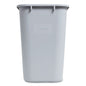 Open Top Indoor Trash Can , 7 Gal, Plastic, Gray