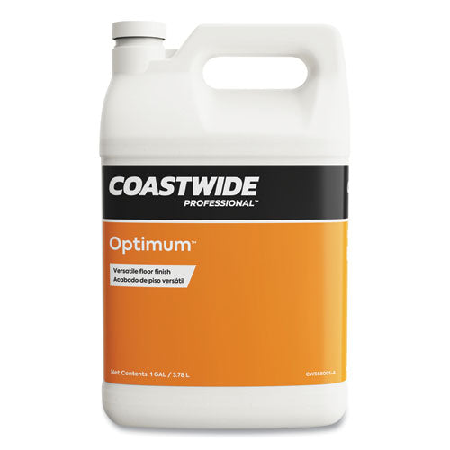 Optimum Floor Finish, Unscented, 3.78 L, 4/carton