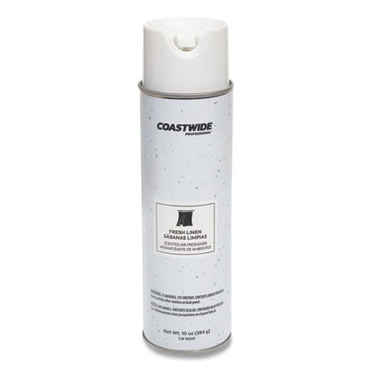 Air Freshener Aerosol, Fresh Linen, 10 Oz Aerosol Spray, 6/carton