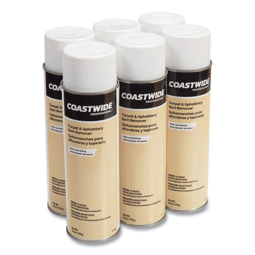Carpet And Upholstery Spot Remover, Fresh Linen Scent, 18 Oz Aerosol Spray, 6/carton