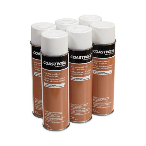 Floor Dust Mop And Dust Cloth Treatment, Lemon Scent, 17 Oz Aerosol Can, 6/carton