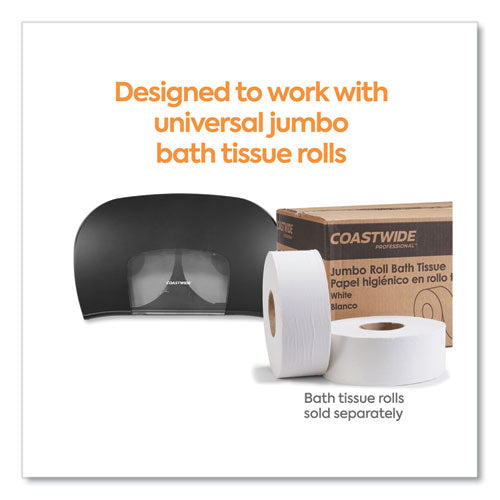 Twin Jumbo Roll Toilet Paper Dispenser, 20.13 X 6.06, Black