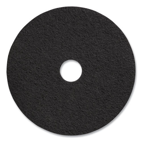 Stripping Floor Pads, 20" Diameter, Black, 5/carton