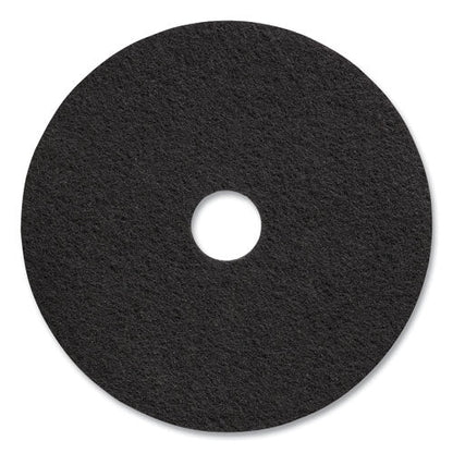 Stripping Floor Pads, 20" Diameter, Black, 5/carton
