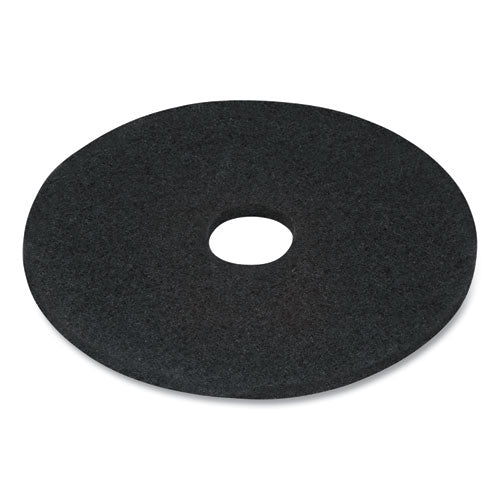 Stripping Floor Pads, 17" Diameter, Black, 5/carton