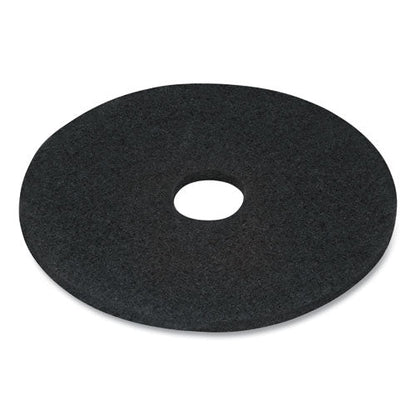 Stripping Floor Pads, 17" Diameter, Black, 5/carton