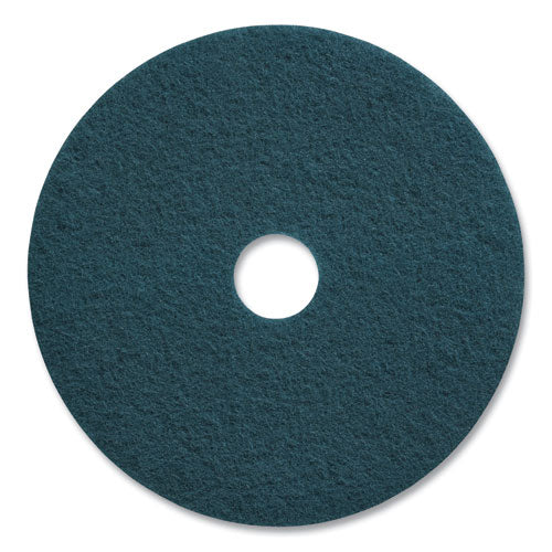 Cleaning Floor Pads, 20" Diameter, Blue, 5/carton