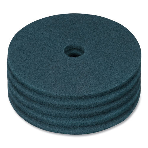 Cleaning Floor Pads, 20" Diameter, Blue, 5/carton