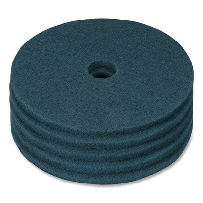 Cleaning Floor Pads, 20" Diameter, Blue, 5/carton