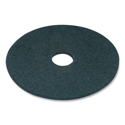 Cleaning Floor Pads, 17" Diameter, Blue, 5/carton