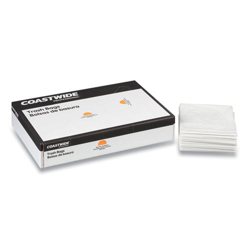 Linear Low-density Can Liners, 33 Gal, 0.74 Mil, 33" X 39", White, 150/carton