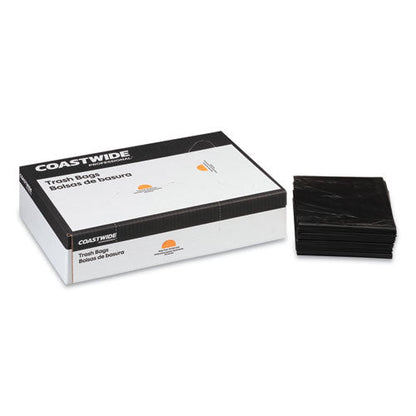 Reprocessed Resin Can Liners, 45 Gal, 1.8 Mil, 40" X 46", Black, 100/carton