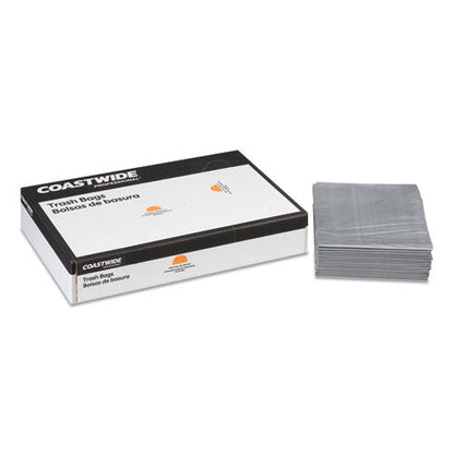 Linear Low-density Can Liners, 45 Gal, 1.7 Mil, 39" X 47", Silver, 50/carton