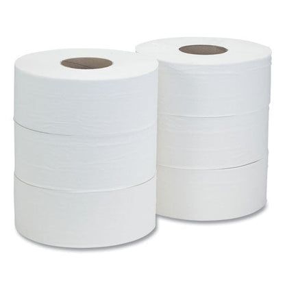 Recycled 2-ply Jumbo Toilet Paper, Septic Safe, White, 3.55" X 1,000 Ft, 6 Rolls/carton