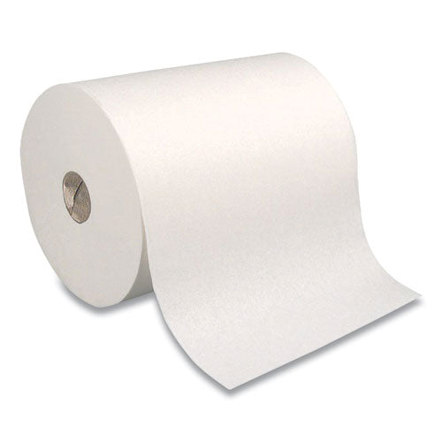 Recycled Hardwound Paper Towels, 1-ply, 7.87 X 800 Ft, White, 6 Rolls/carton