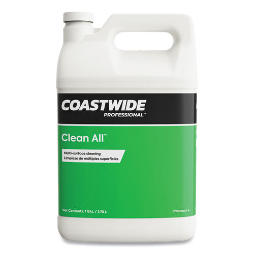 Clean All Multisurface Cleaner, Lemon Scent, 3.78 L Bottle, 4/carton