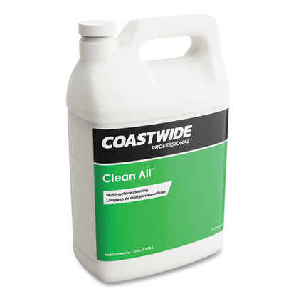 Clean All Multisurface Cleaner, Lemon Scent, 3.78 L Bottle, 4/carton