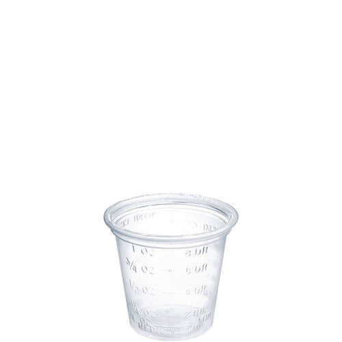 Polystyrene Graduated Medical And Dental Cups, 1 Oz, Clear, Graduated, 5,000/carton
