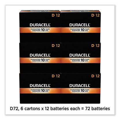 Coppertop Alkaline D Batteries, 72/carton