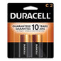 Coppertop Alkaline C Batteries, 2/pack