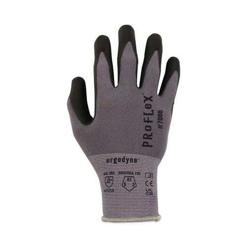 Proflex 7000 Nitrile-coated Gloves Microfoam Palm, Gray, Medium, Pair, Ships In 1-3 Business Days