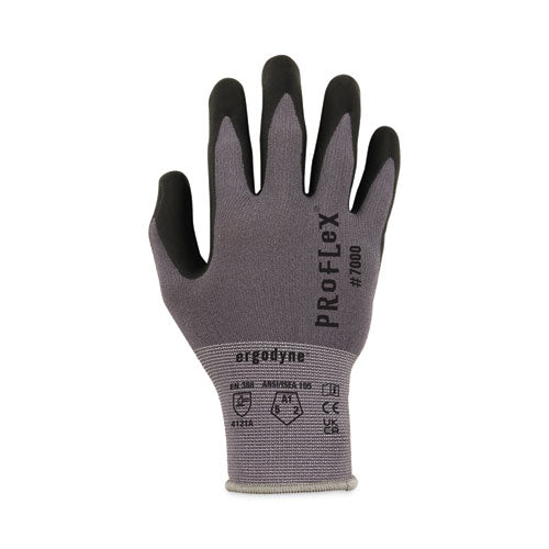 Proflex 7000 Nitrile-coated Gloves Microfoam Palm, Gray, X-large, Pair, Ships In 1-3 Business Days