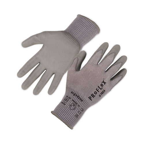 Proflex 7024 Ansi A2 Pu Coated Cr Gloves, Gray, Large, 12 Pairs/pack, Ships In 1-3 Business Days