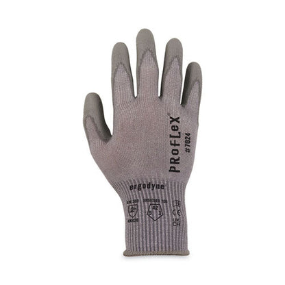 Proflex 7024 Ansi A2 Pu Coated Cr Gloves, Gray, Large, Pair, Ships In 1-3 Business Days
