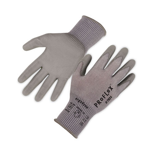 Proflex 7024 Ansi A2 Pu Coated Cr Gloves, Gray, X-large, Pair, Ships In 1-3 Business Days
