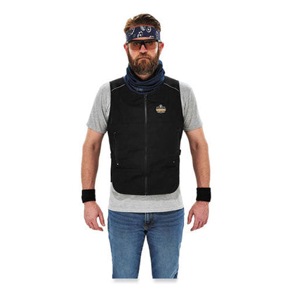Chill-its 6255 Lightweight Phase Change Cooling Vest, Cotton/polyester, Small/medium, Black, Ships In 1-3 Business Days