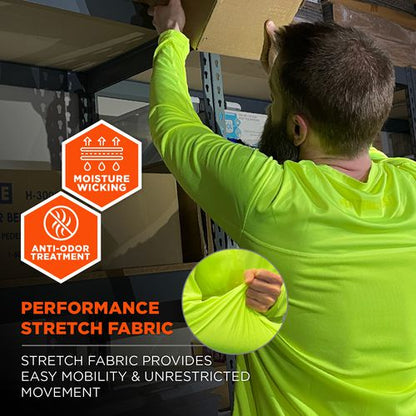 Chill-its 6689 Cooling Long Sleeve Sun Shirt With Uv Protection, Medium, Lime, Ships In 1-3 Business Days
