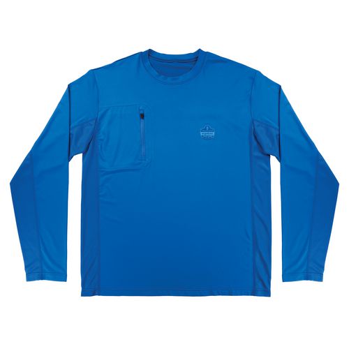 Chill-its 6689 Cooling Long Sleeve Sun Shirt With Uv Protection, 2x-large, Blue, Ships In 1-3 Business Days