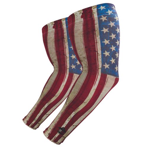 Chill-its 6695 Sun Protection Arm Sleeves, Polyester/spandex, X-large/2x-large, American Flag, Ships In 1-3 Business Days