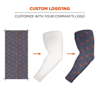 Chill-its 6695 Sun Protection Arm Sleeves, Polyester/spandex, Medium/large, Blue, Ships In 1-3 Business Days