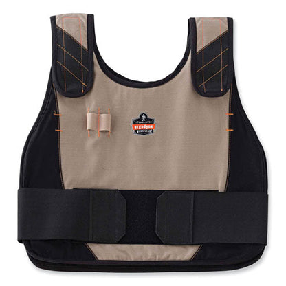 Chill-its 6215 Premium Fr Phase Change Cooling Vest W/ Packs, Modacrylic Cotton, Small/med, Khaki, Ships In 1-3 Business Days