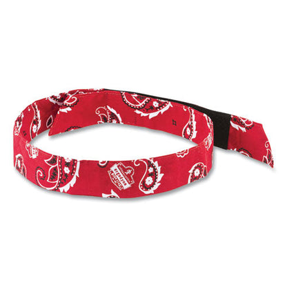 Chill-its 6705 Cooling Embedded Polymers Hook And Loop Bandana Headband, One Size, Red Western, Ships In 1-3 Business Days