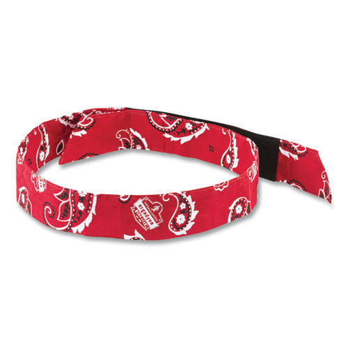 Chill-its 6705 Cooling Embedded Polymers Hook And Loop Bandana Headband, One Size, Red Western, Ships In 1-3 Business Days