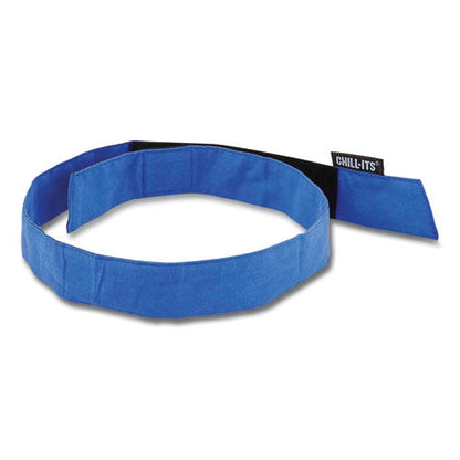 Chill-its 6705 Cooling Embedded Polymers Hook And Loop Bandana Headband, One Size, Solid Blue, Ships In 1-3 Business Days