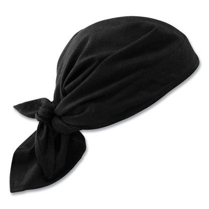 Chill-its 6710 Cooling Embedded Polymers Tie Bandana Triangle Hat, One Size Fits Most, Black, Ships In 1-3 Business Days