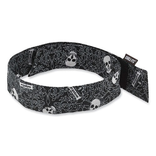 Chill-its 6705 Cooling Embedded Polymers Hook And Loop Bandana Headbnd, One Size Fit Most, Skulls, Ships In 1-3 Business Days