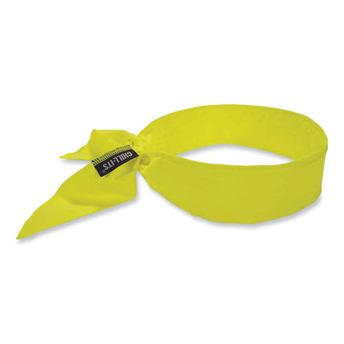 Chill-its 6702 Cooling Embedded Polymers Tie Bandana, One Size Fits Most, Lime, Ships In 1-3 Business Days