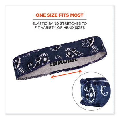 Chill-its 6605 High-performance Cotton Terry Cloth Sweatband, One Size Fits Most, Navy Western, Ships In 1-3 Business Days